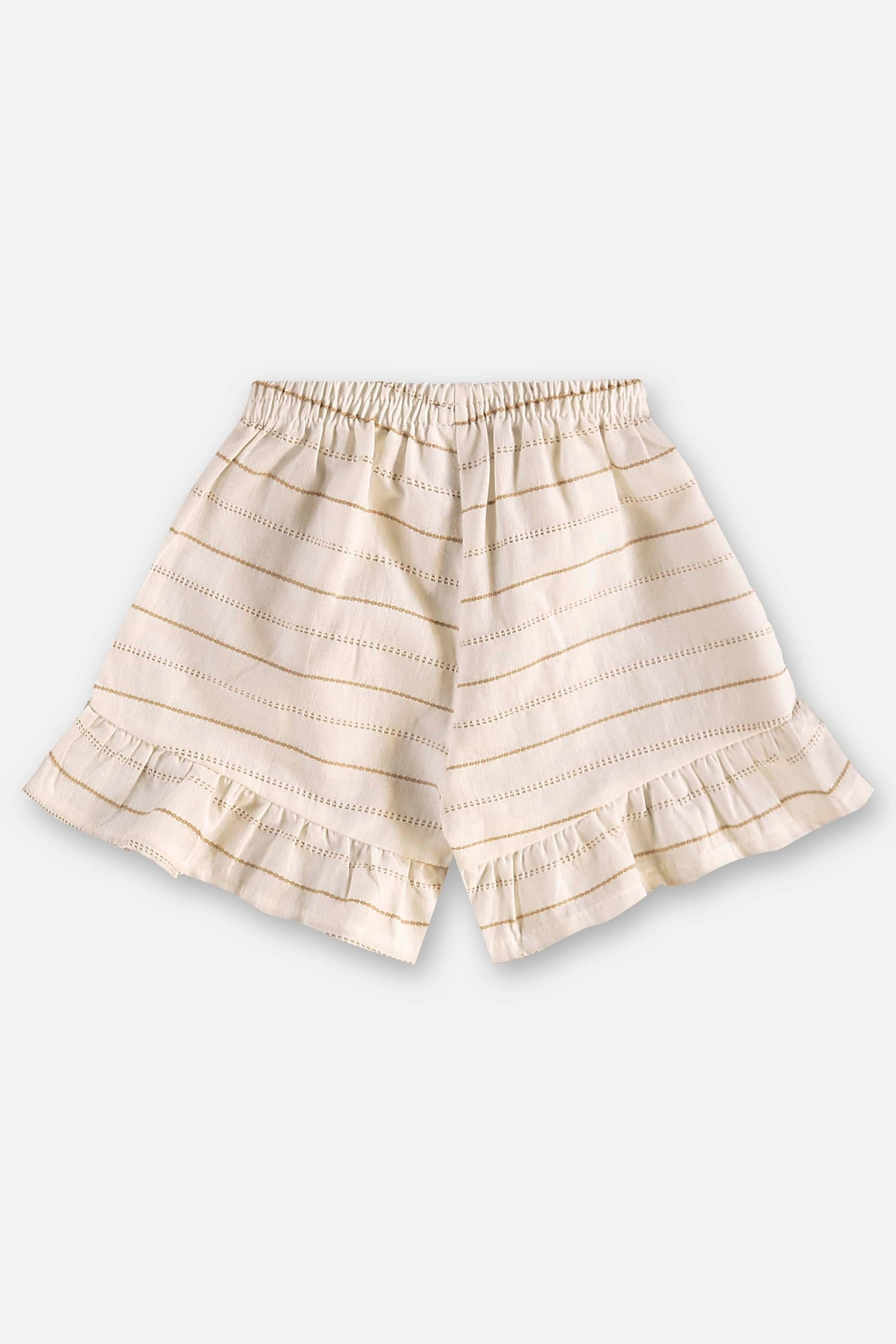 Conjunto Bebê Menina Body Regata e Shorts Bege