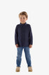 Camisa Infantil Xadrez Azul Manga Longa para Meninos — foto 1