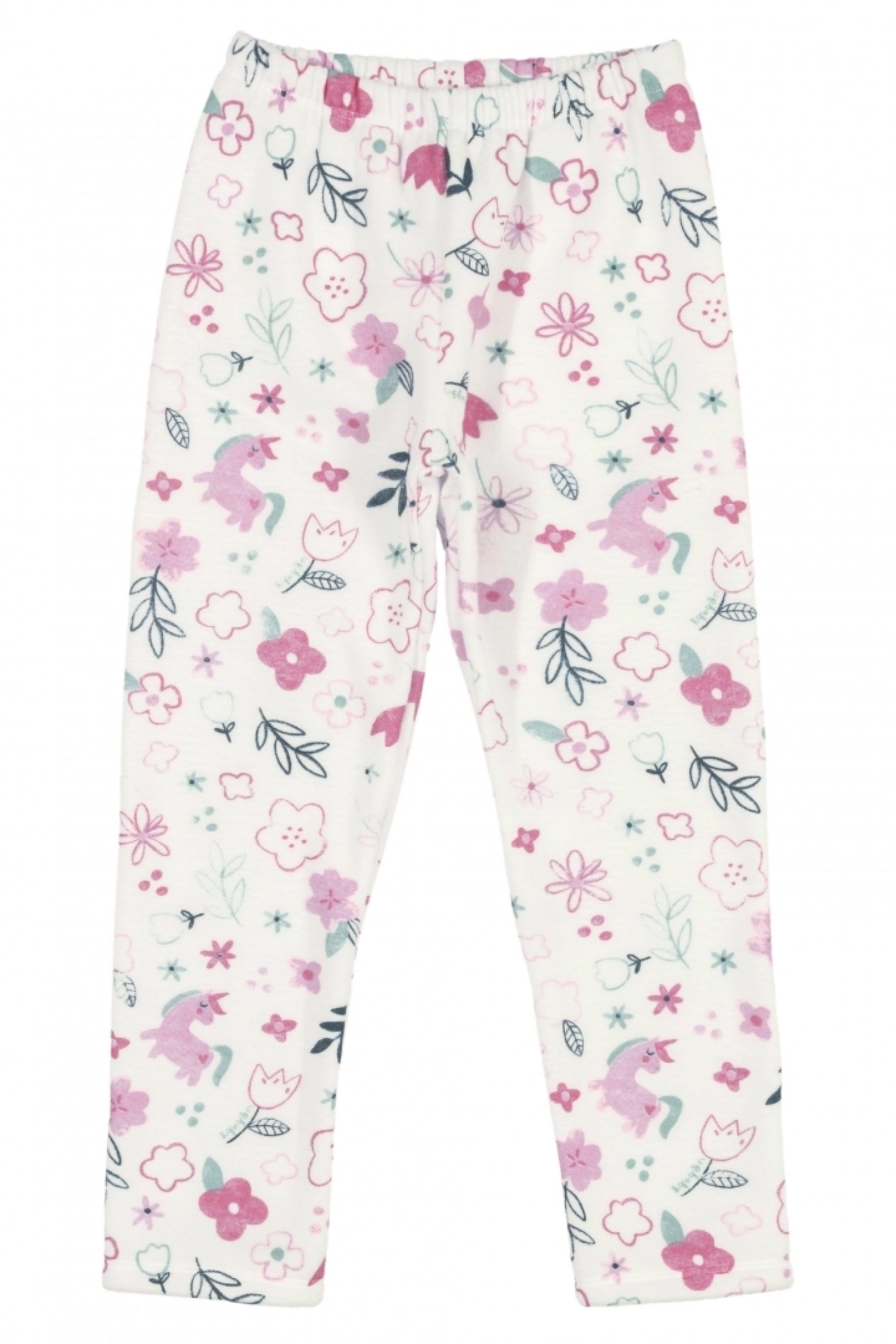 Pijama Infantil Menina Manga Longa e Calça em Soft Floral — foto 3