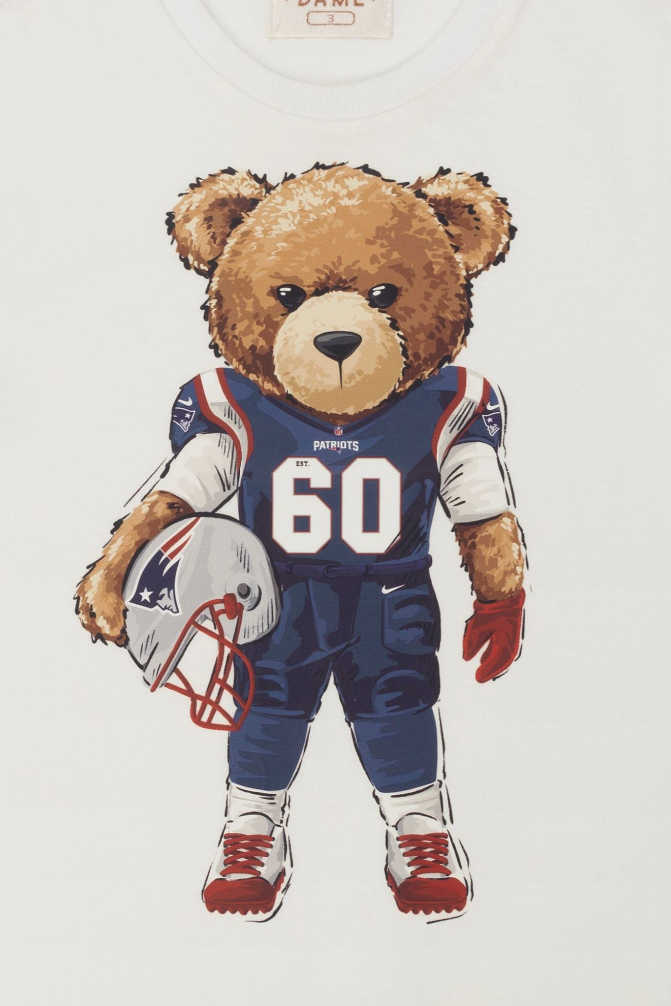 Camiseta NFL para Crianças — Estampa Teddy Patriots
