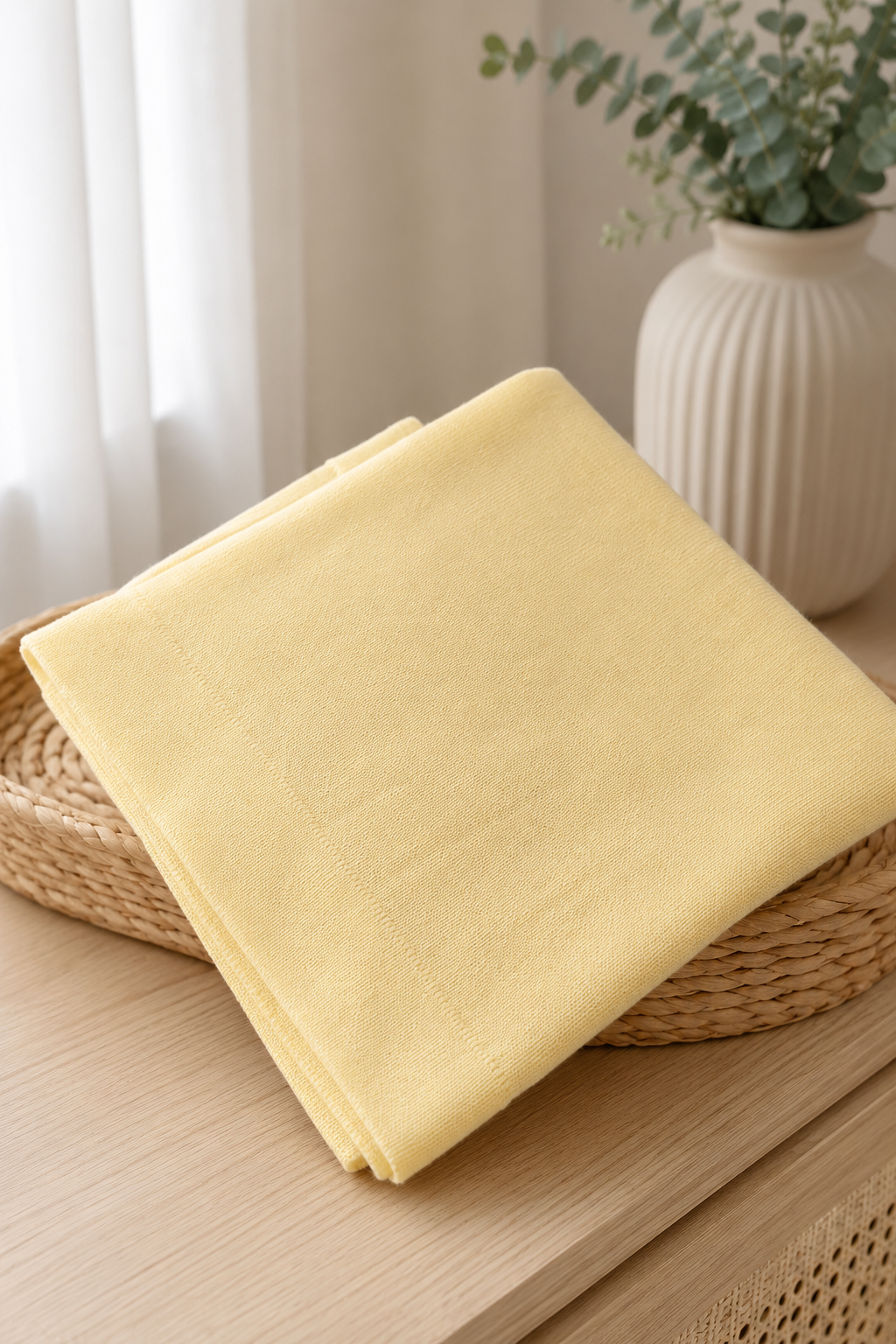 Manta para Maternidade em Tricot Lisa Amarela — foto 1