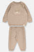 Conjunto Unissex Tricot Blusa e Calça Cor Aveia com Estampa de Ursinho — foto 2