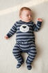 Macacão Bebê Plush Atoalhado Estampa Urso Azul — foto 1