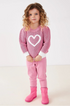 Blusão Infantil Coração Lurex Rosa — foto 2