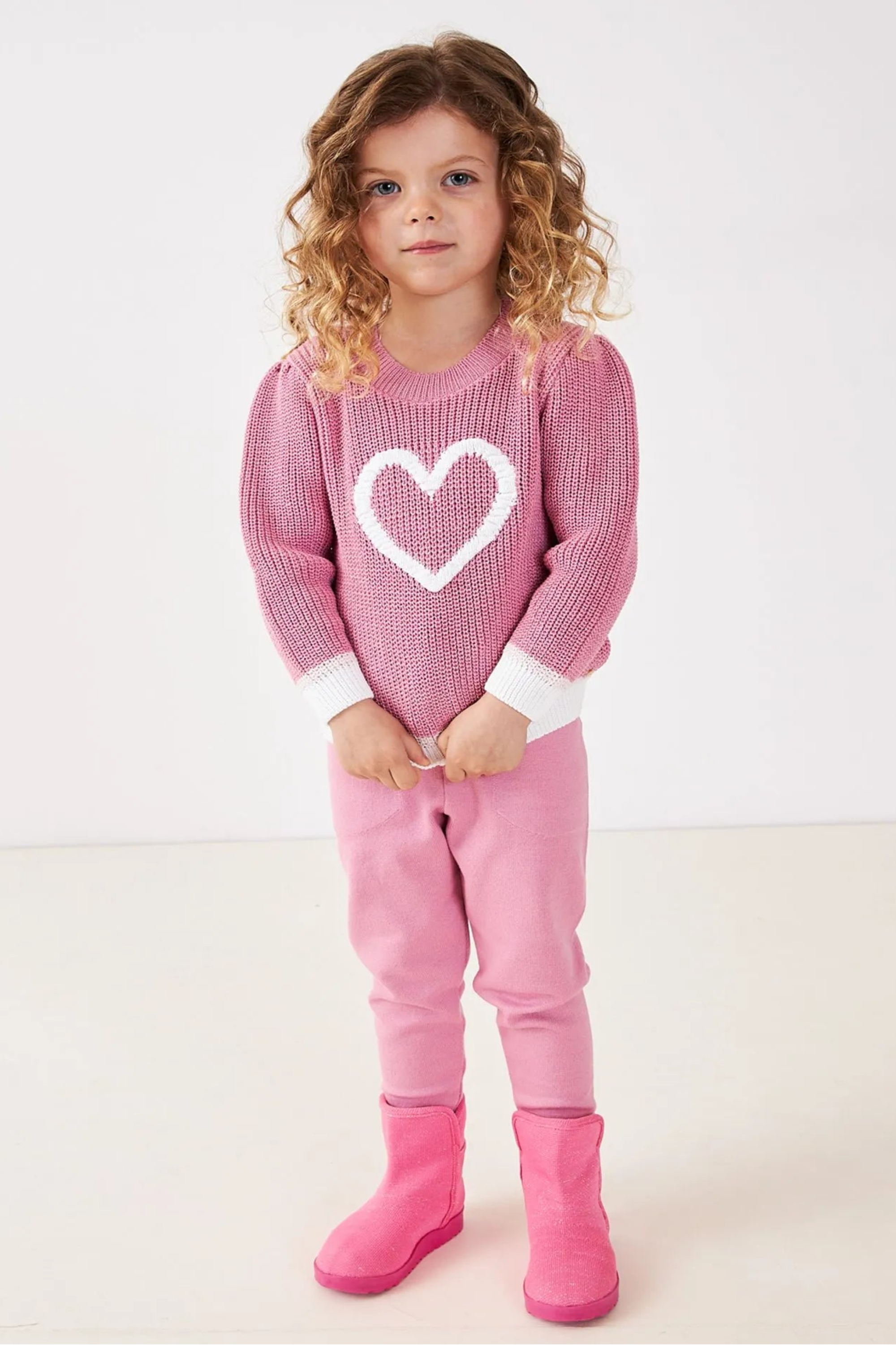 Blusão Infantil Coração Lurex Rosa — foto 2