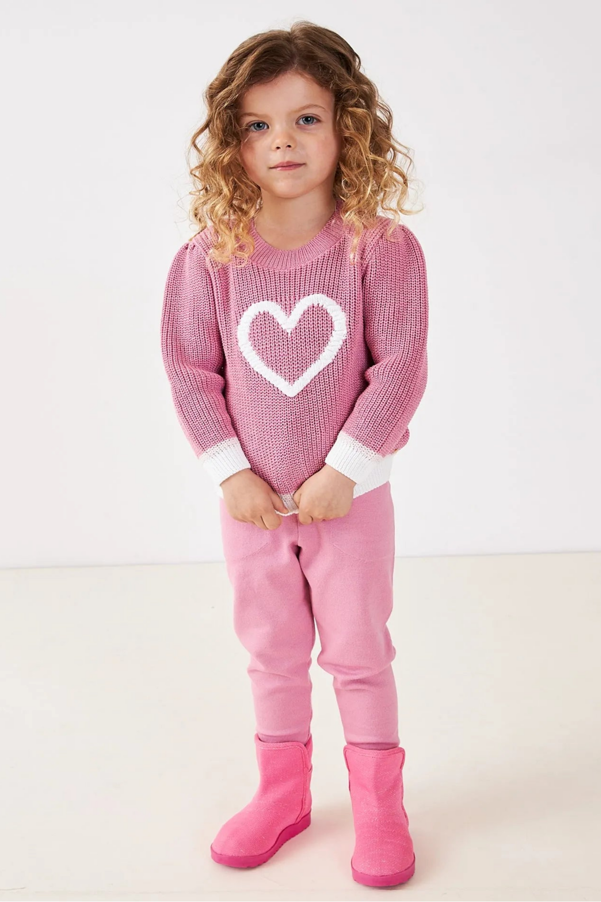 Blusão Infantil Coração Lurex Rosa — foto 2