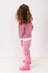 Blusão Infantil Coração Lurex Rosa — foto 3 costas