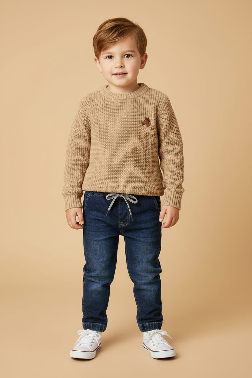 Calça Jeans com Elastano Azul Escuro