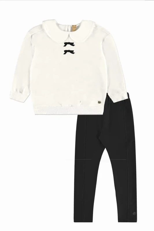 Conjunto Infantil Moletom com Laços e Legging — foto 2