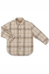 Camisa Infantil Masculina Xadrez Chelsea Areia — foto 1