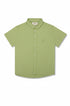 Camisa Infantil em Linho Manga Curta Verde Pistache 0225135 foto 2