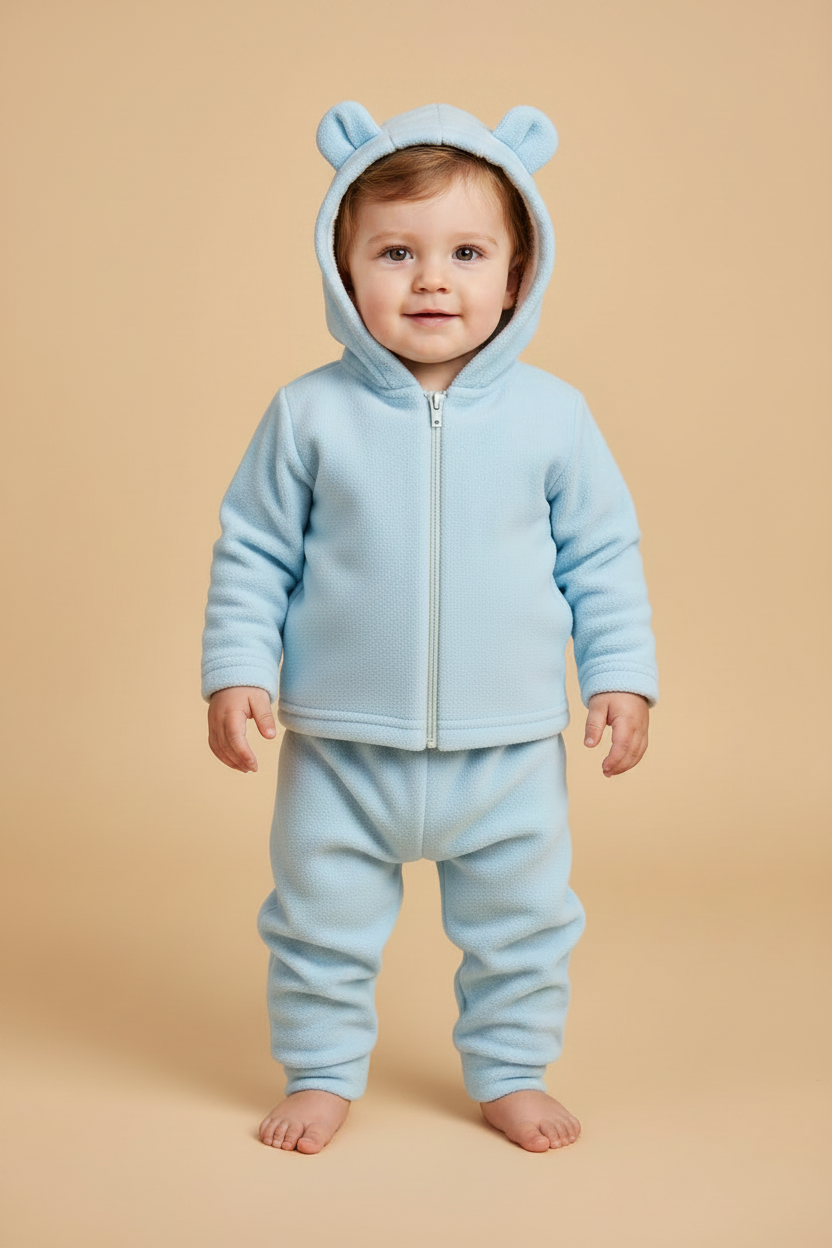 Conjunto Bebê Orelhinha em Soft Azul Claro