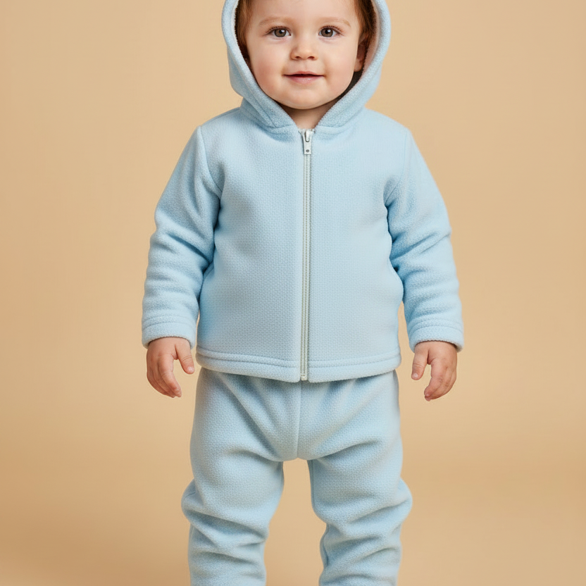 Conjunto Bebê Orelhinha em Soft Azul Claro