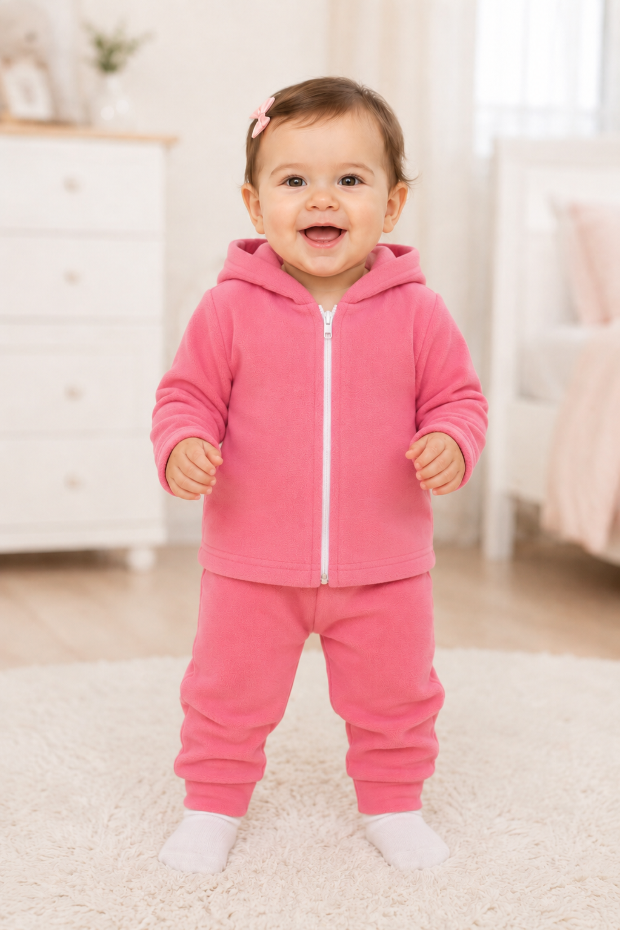 Conjunto Bebê Orelhinha em Soft Rosa 012448 foto 1
