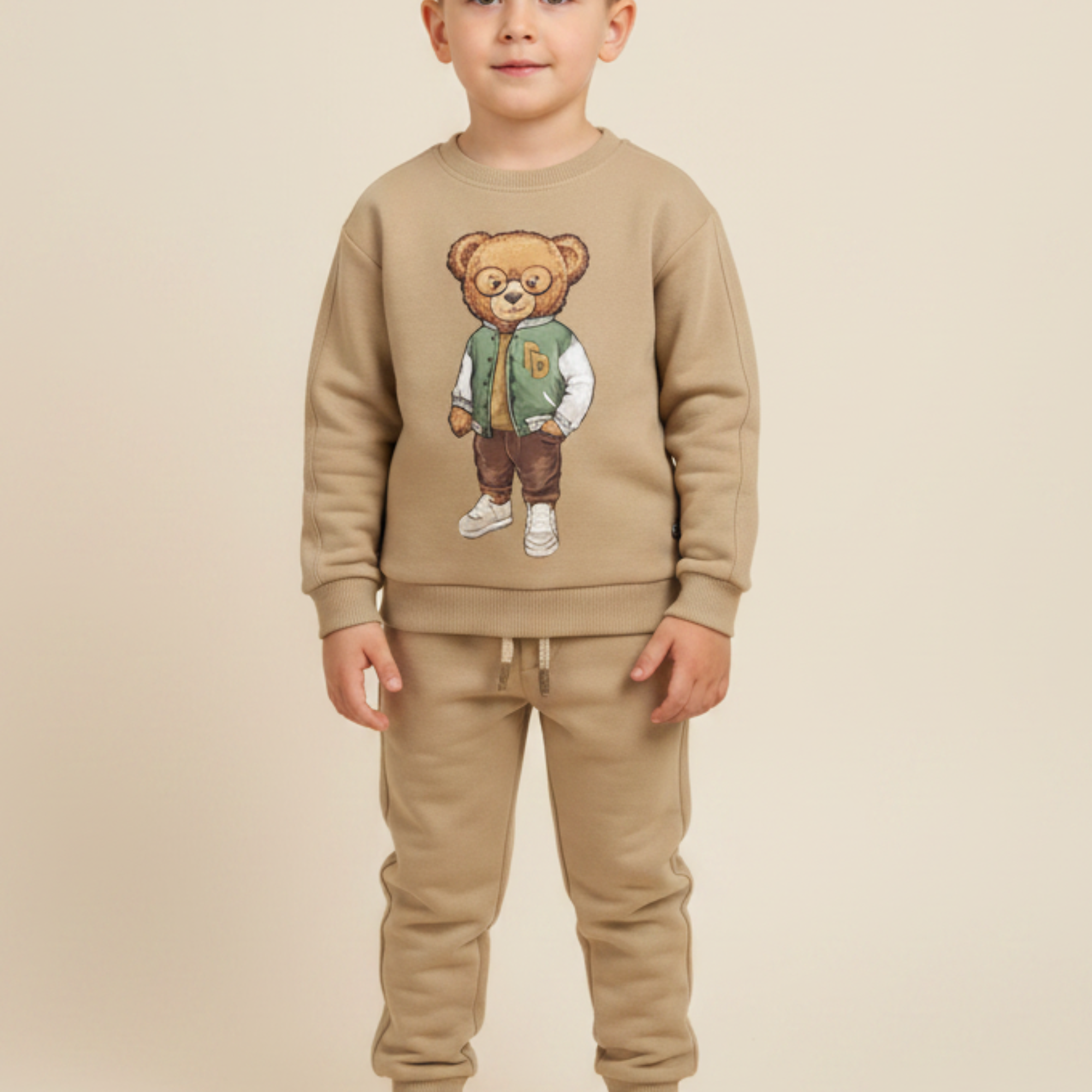 Conjunto Infantil Menino Urso Teddy Blusão e Calça