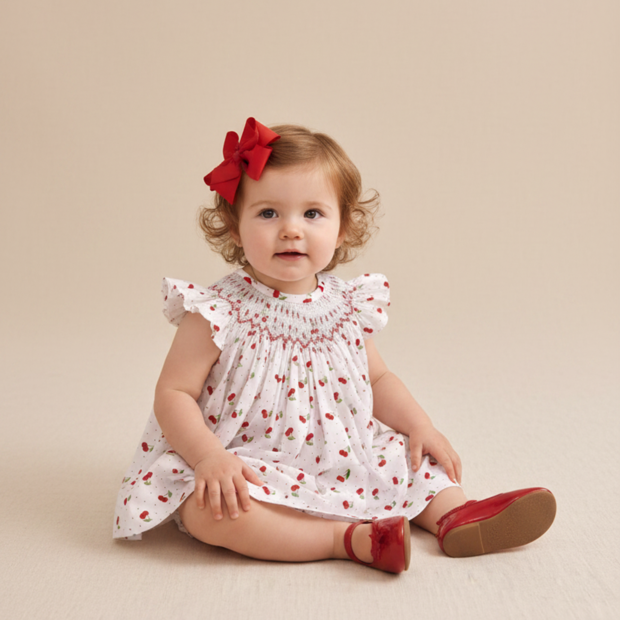Vestido Russinho Casinha de Abelha Poá Cerejinha