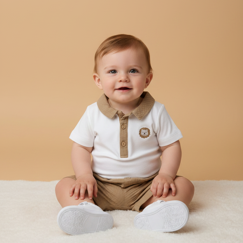 Conjunto Camisa Polo Nature Off White