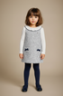 Vestido Infantil em Malha Tweed e Suedine com Laços em Veludo — foto 1