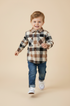 Jaqueta Infantil em Tecido Flanelado Xadrez Foto 1