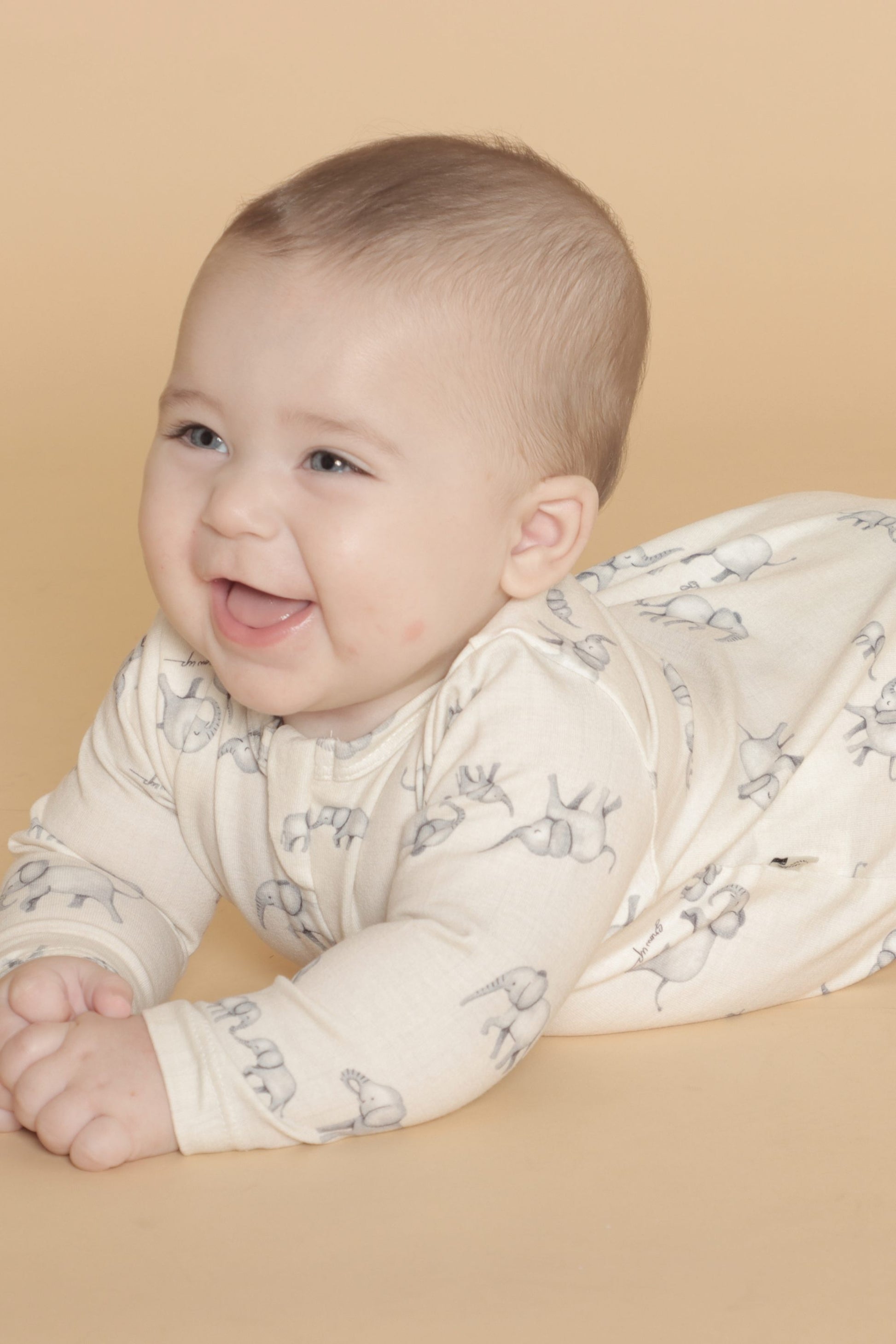 Macacão Algodão Egípcio Bebê Estampa Elefante Unissex — foto 2