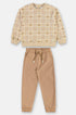 Conjunto Infantil Blusão Malha Xadrez e Calça Moletom — foto 1