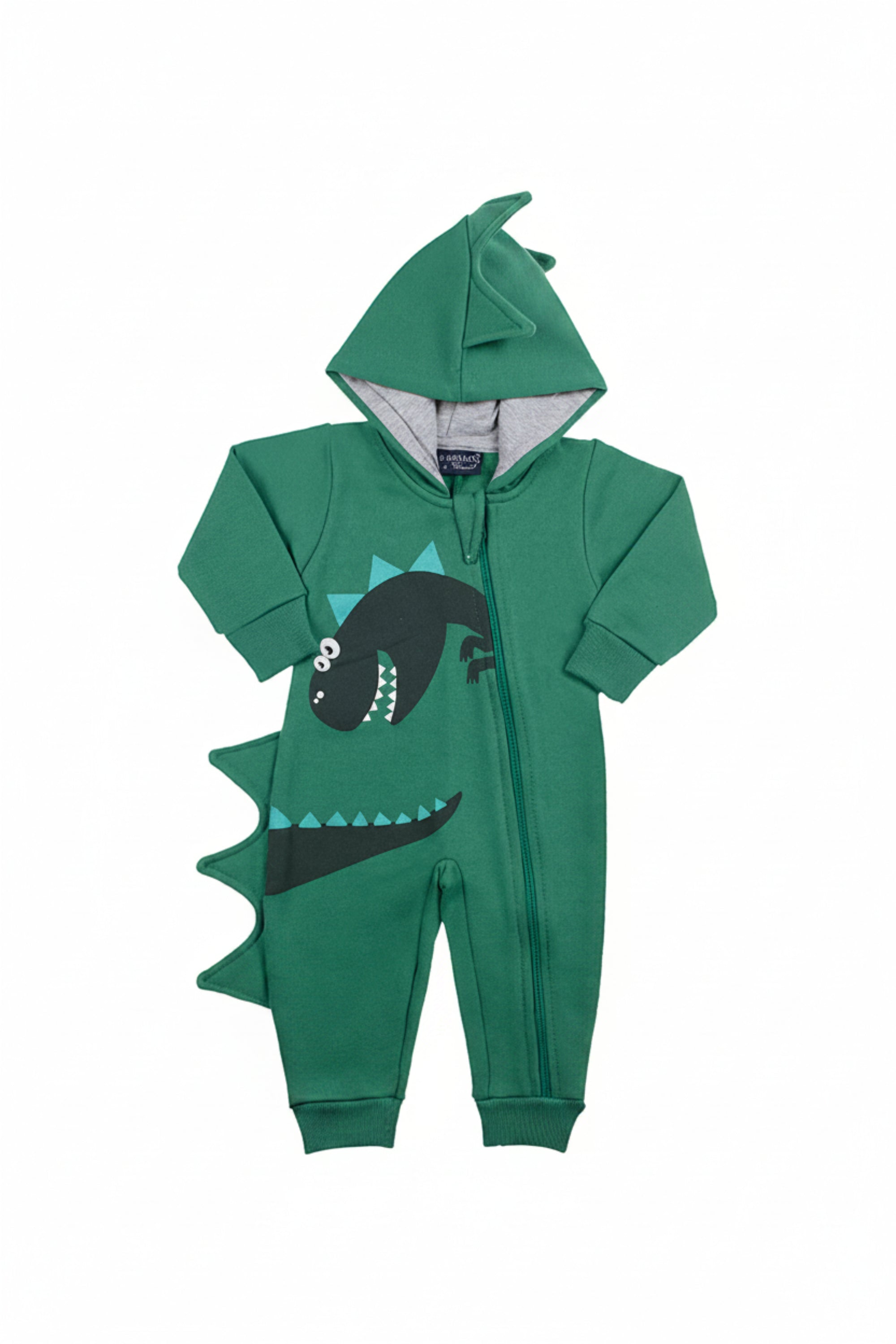 Pijama Macacão Bebê Dinossauro Moletom — foto 2