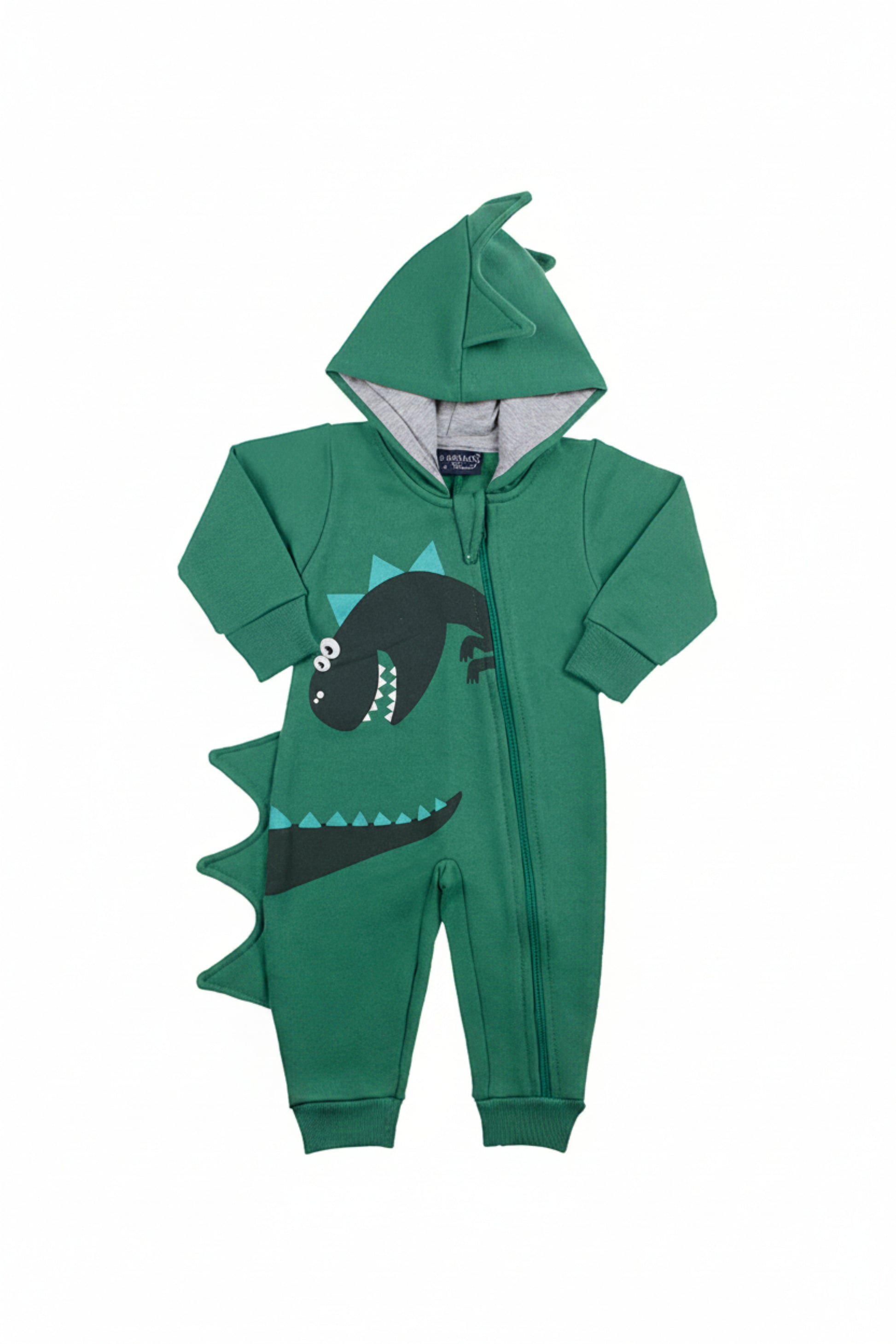 Pijama Macacão Bebê Dinossauro Moletom — foto 2