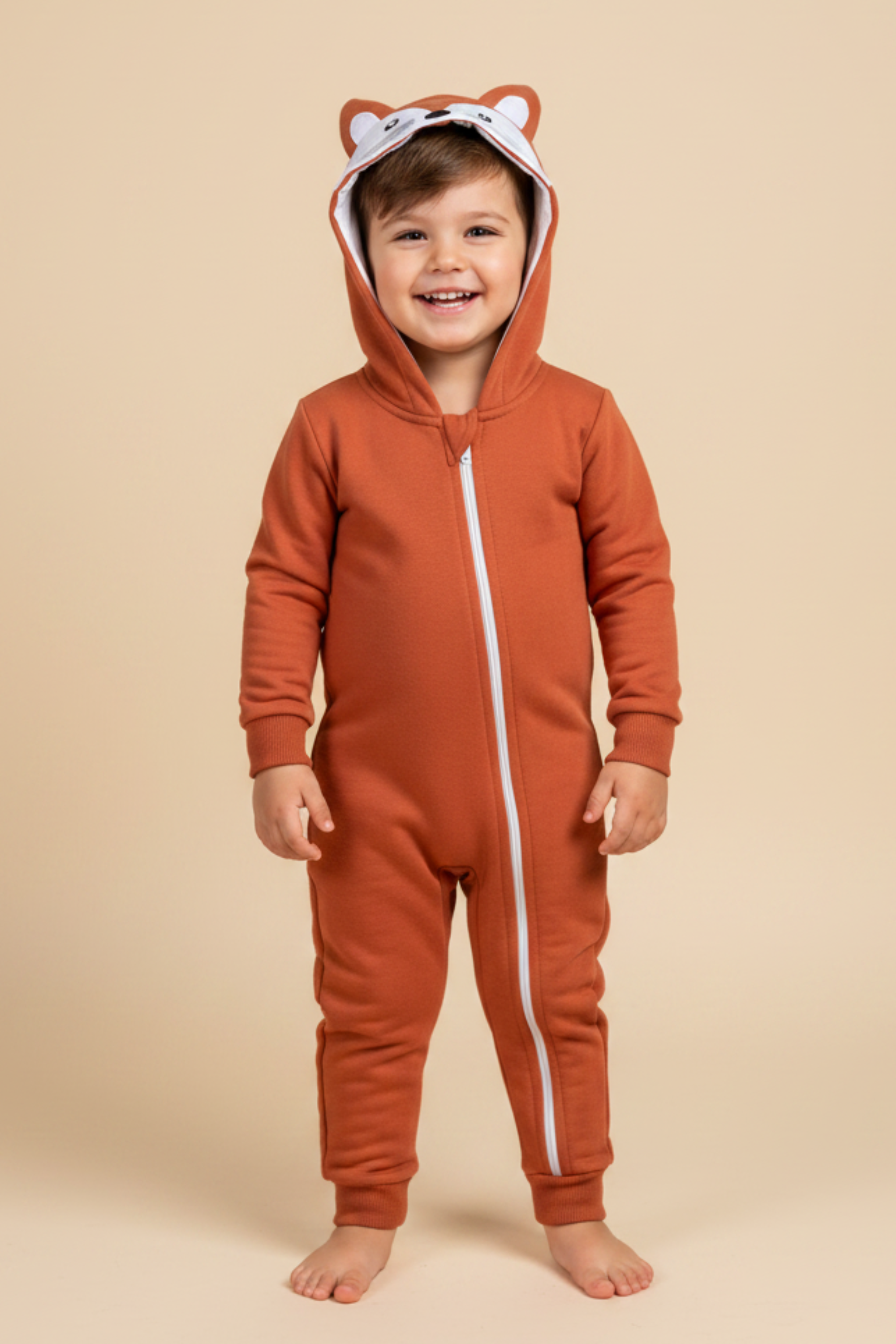 Pijama Macacão Bebê Estampa Raposa