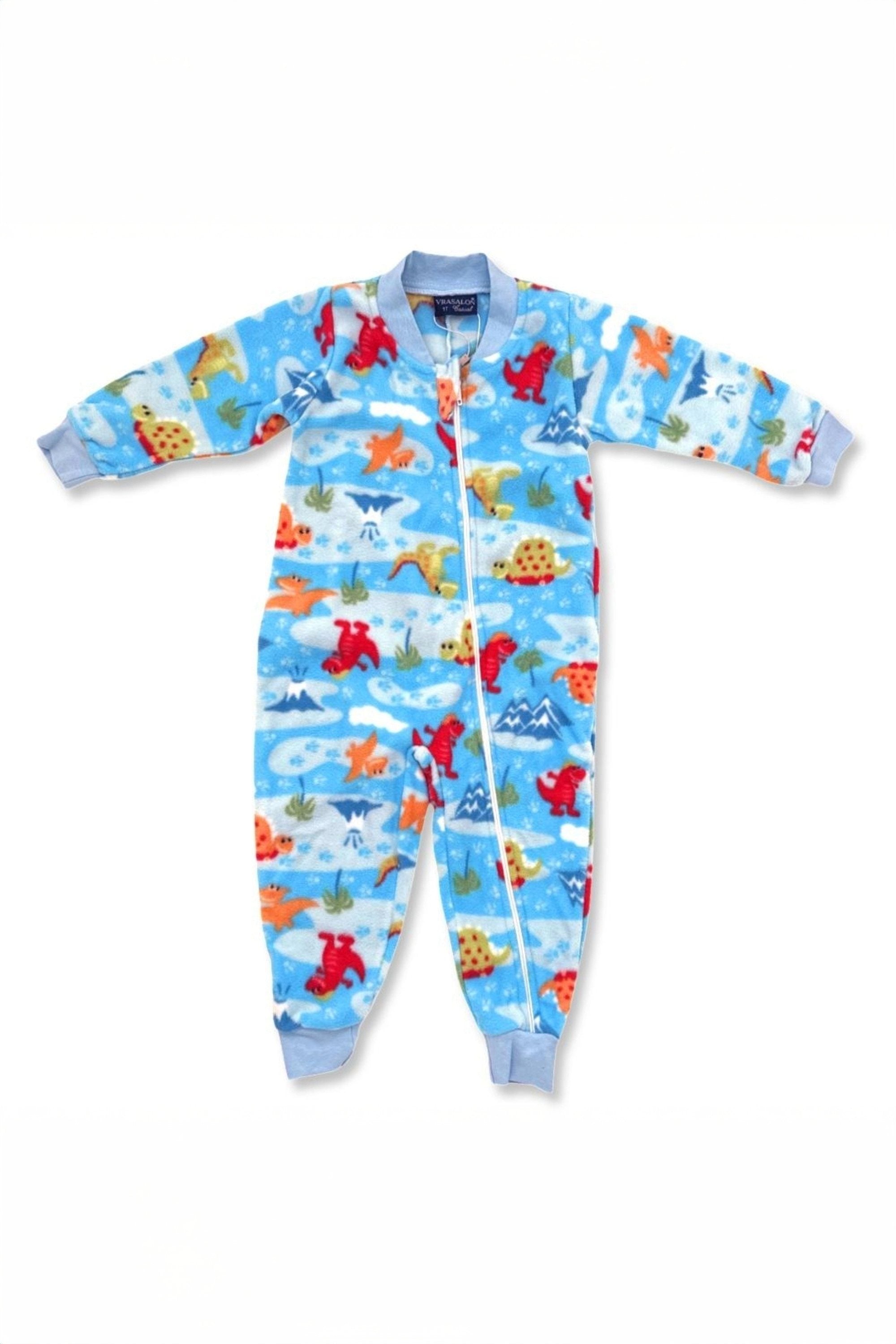 Pijama Macacão Bebê Menino em Soft Estampa Dino 2