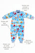 Pijama Macacão Bebê Menino em Soft Estampa Dino 3