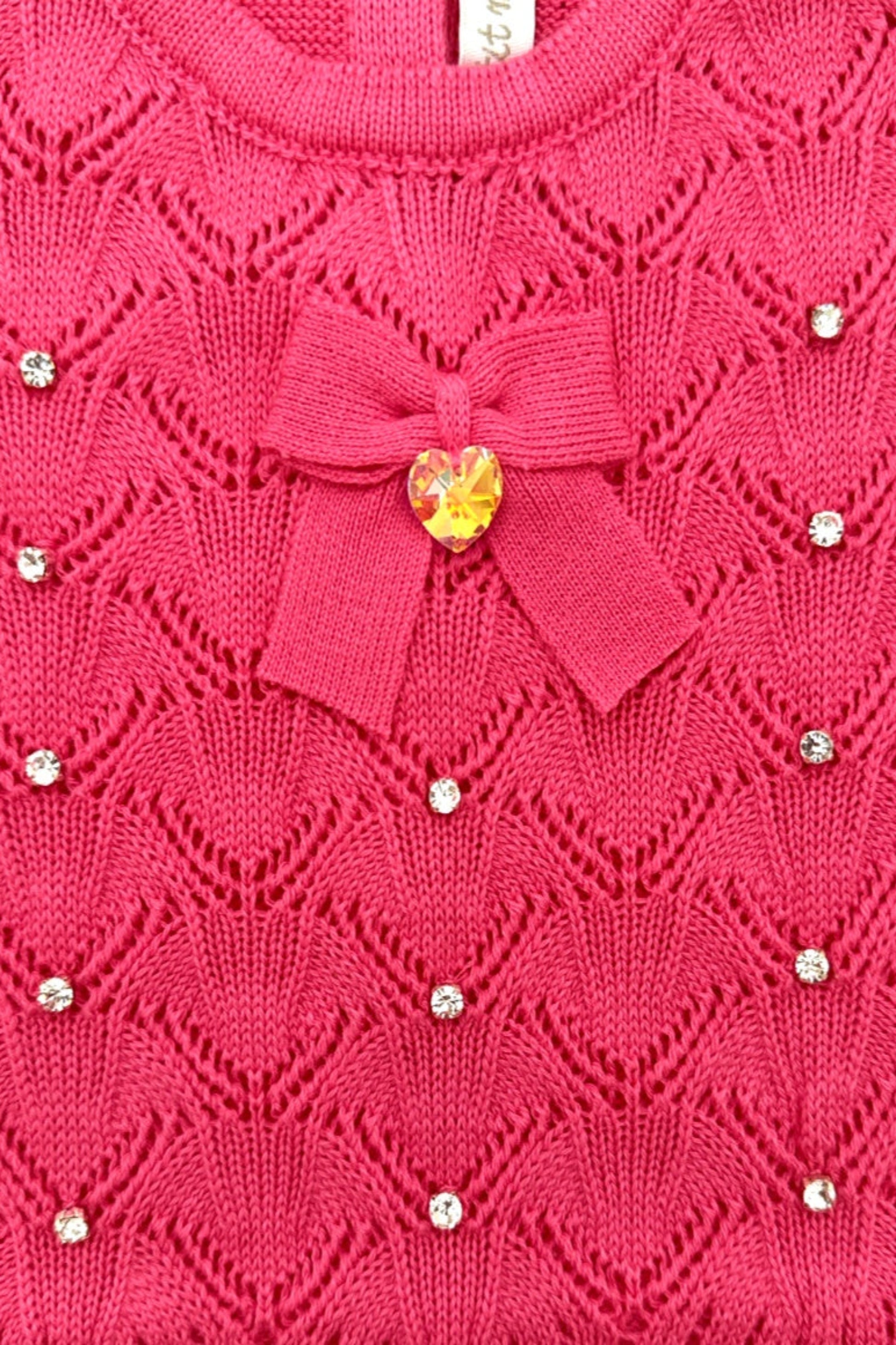 Macacão em Tricot para Maternidade Sofia Pink