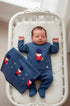 Macacão Maternidade Tricot Henry Soldadinho Índigo — foto 1