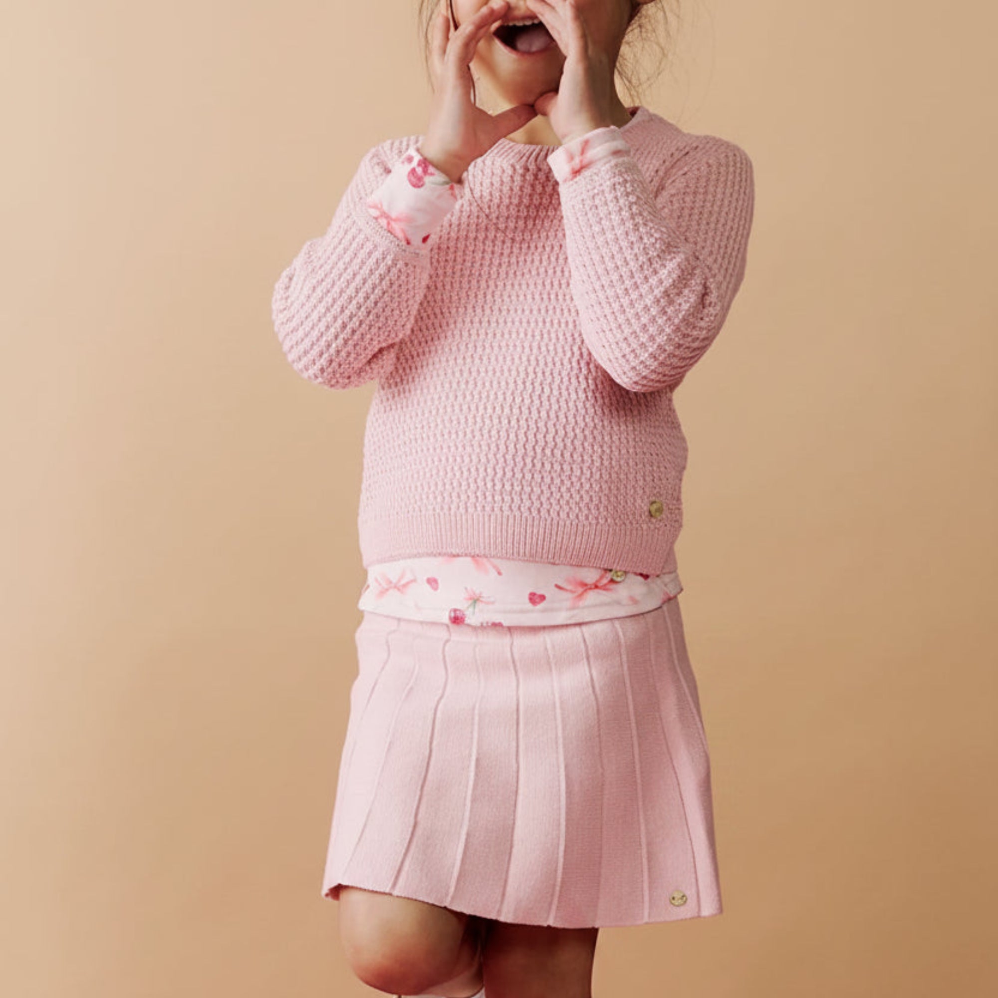 Saia Infantil Tricô Plissada — foto 1