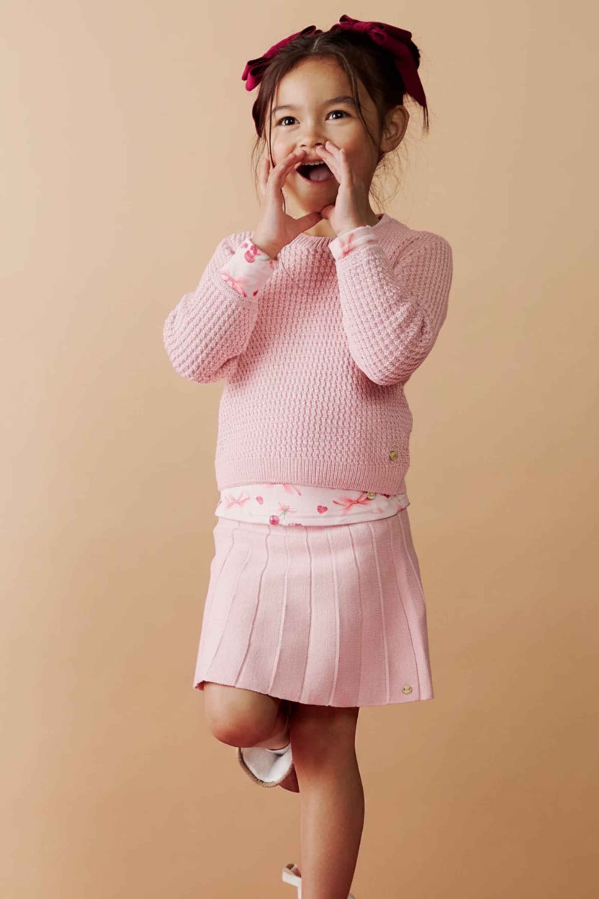 Saia Infantil Tricô Plissada — foto 1