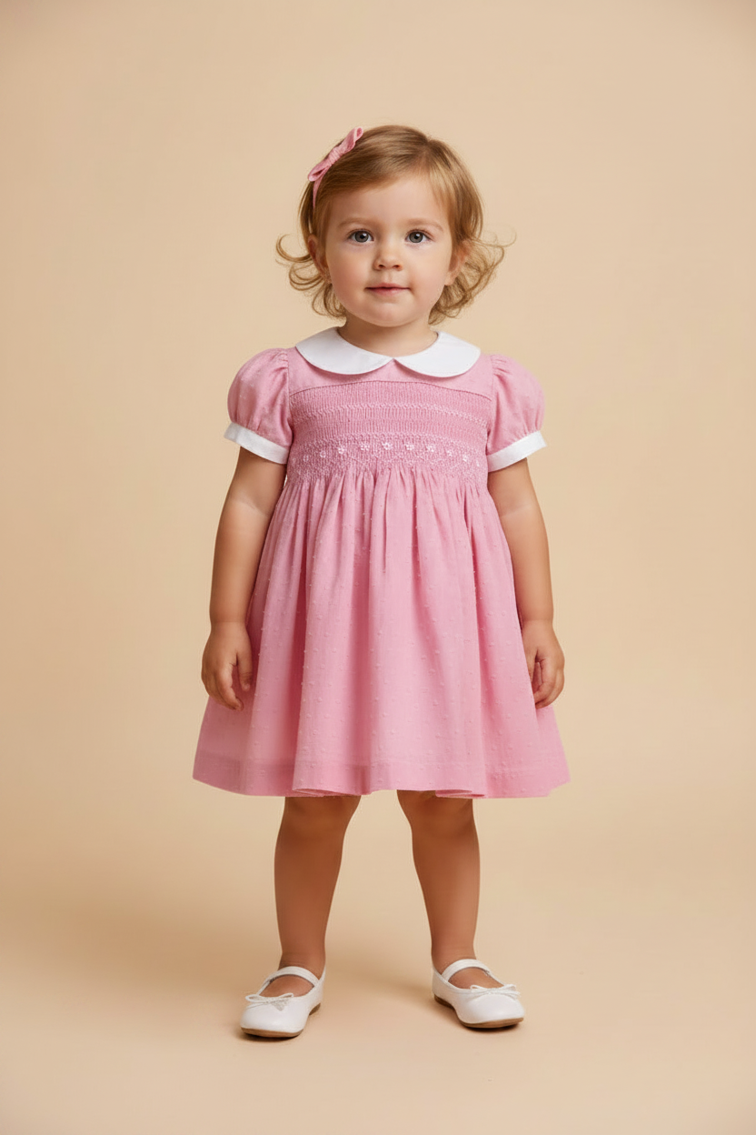 Vestido Casinha Pipoquinha Rosa — foto 1