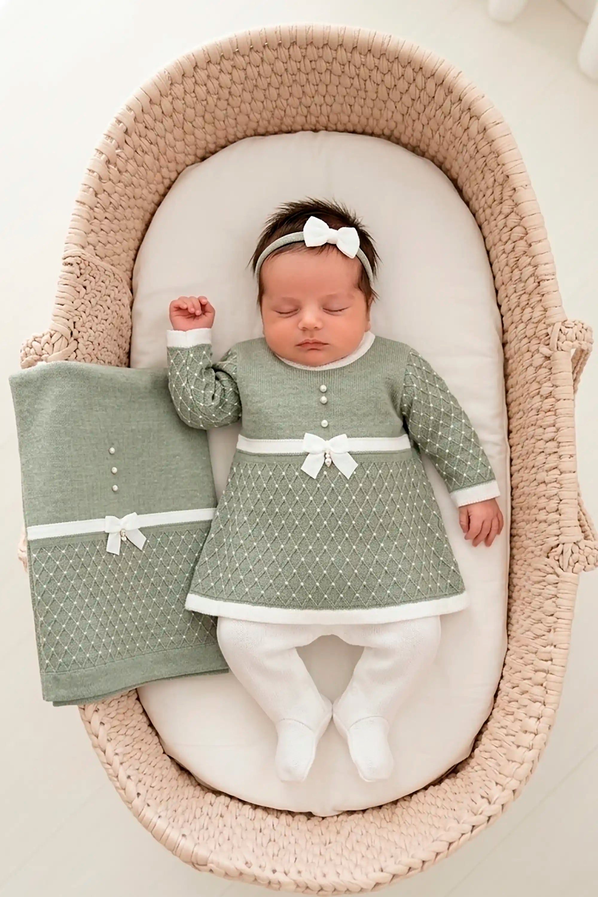 Vestido Maternidade Princesa Marcela Verde Mescla — foto 2