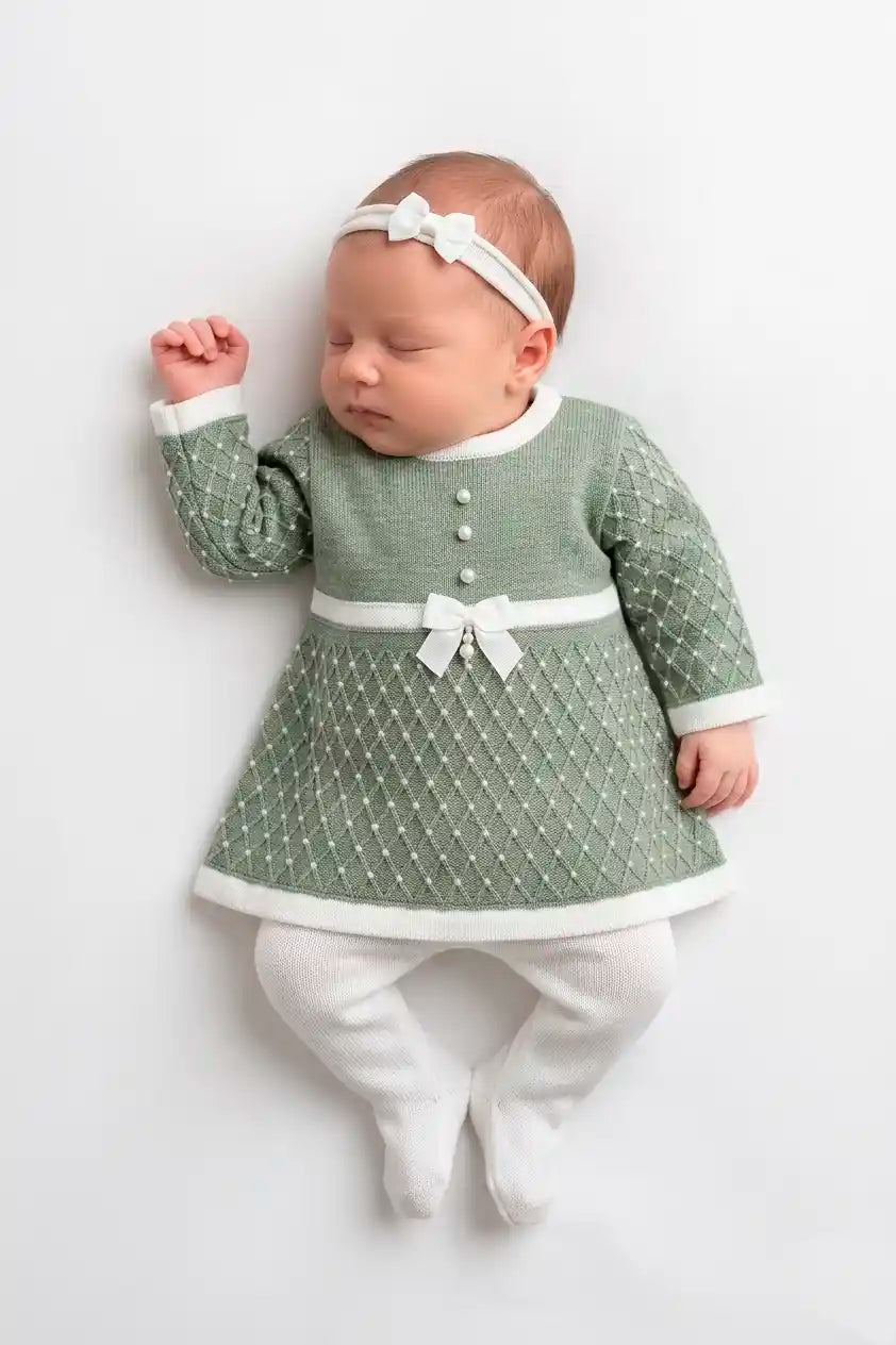Vestido Maternidade Princesa Marcela Verde Mescla — foto 1