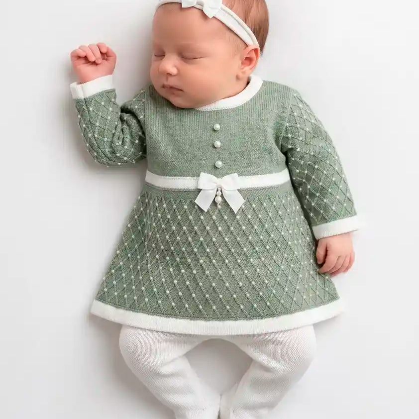 Vestido Maternidade Princesa Marcela Verde Mescla — foto 1