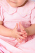Vestido Bebê Casinha de Abelha Rosa Claro Festone — foto 2