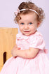 Vestido Bebê Casinha de Abelha Rosa Claro Festone — foto 3