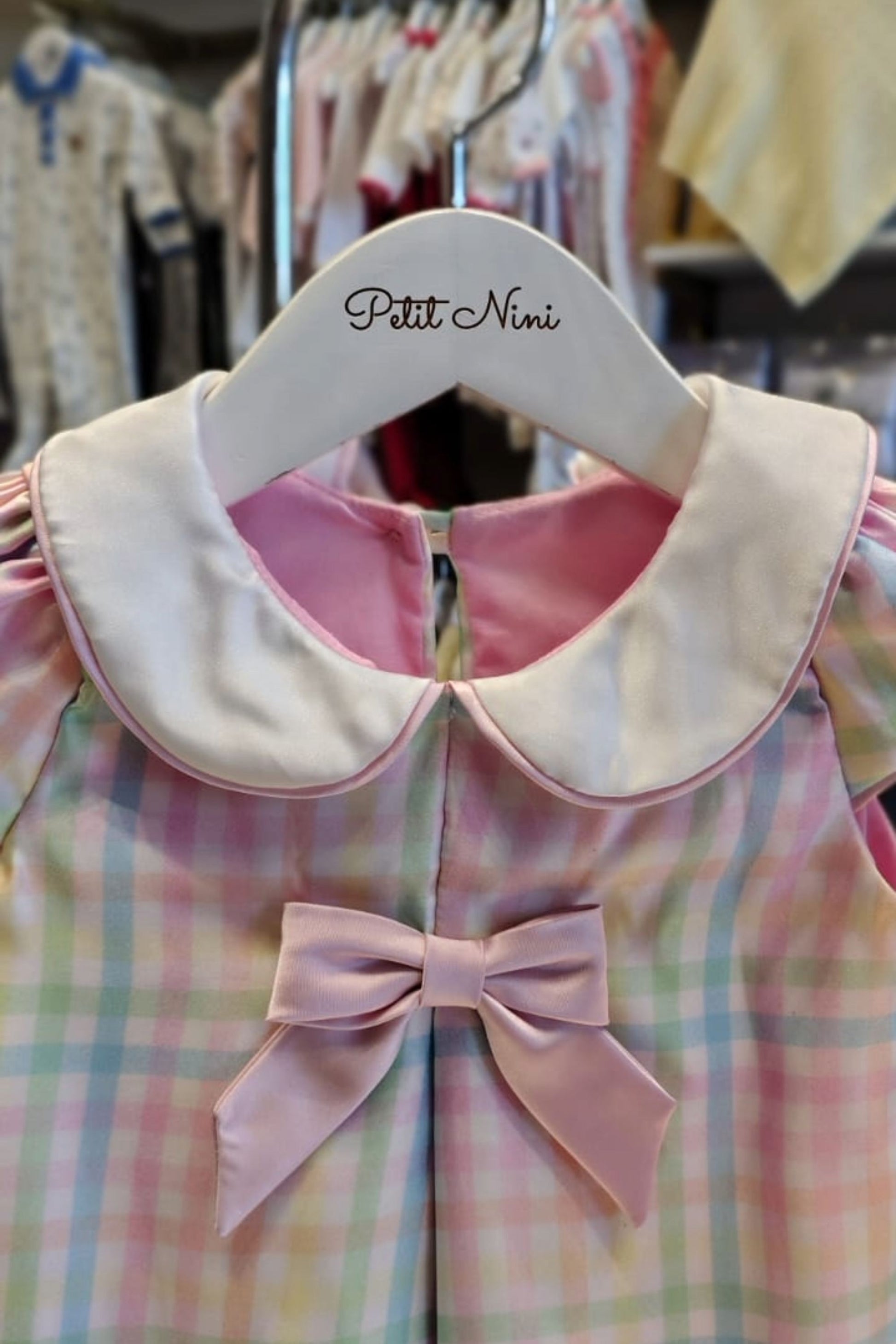 Vestido Infantil Trapézio Xadrez Candy Colors