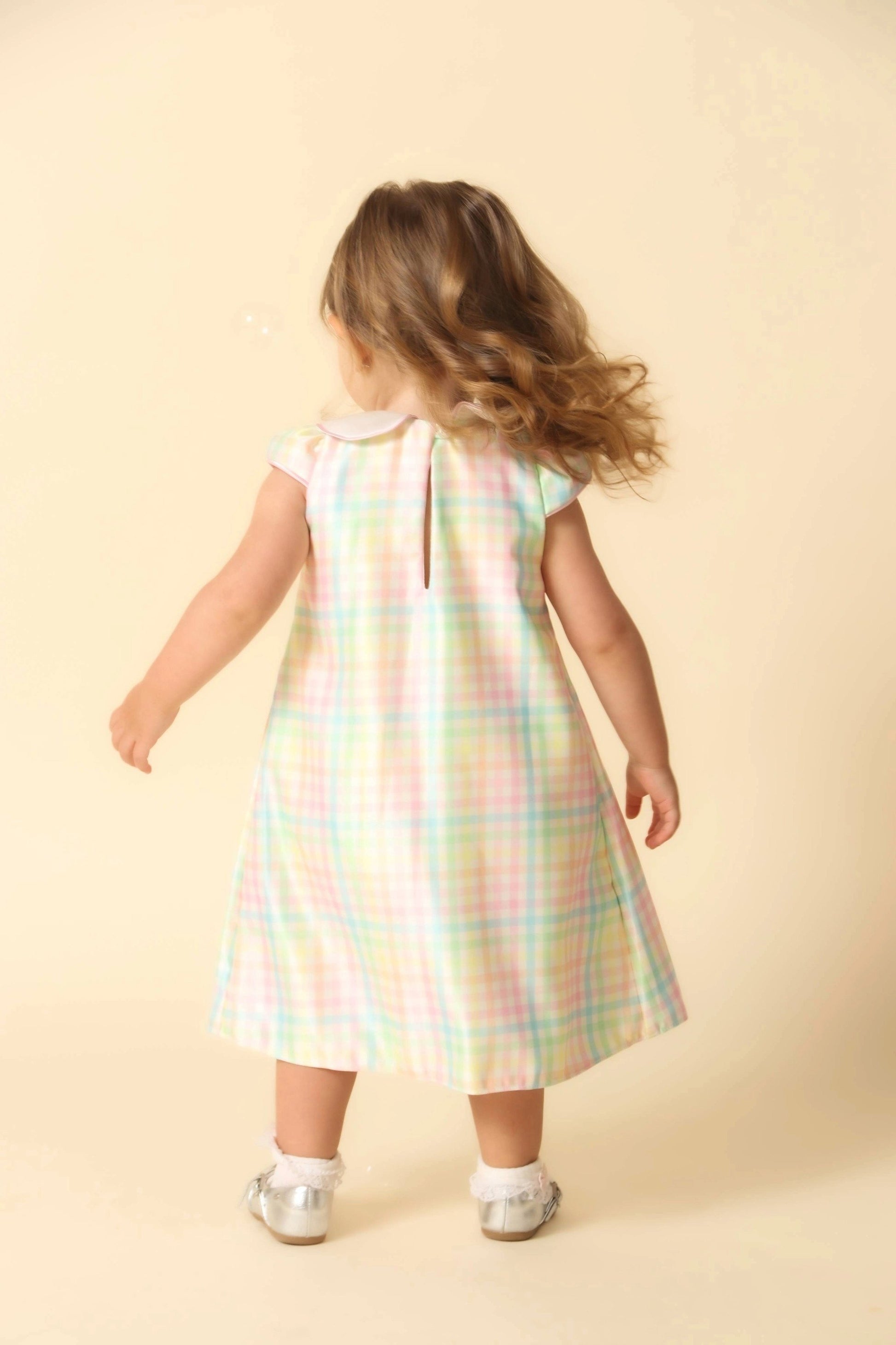 Vestido Infantil Trapézio Xadrez Candy Colors — foto 4
