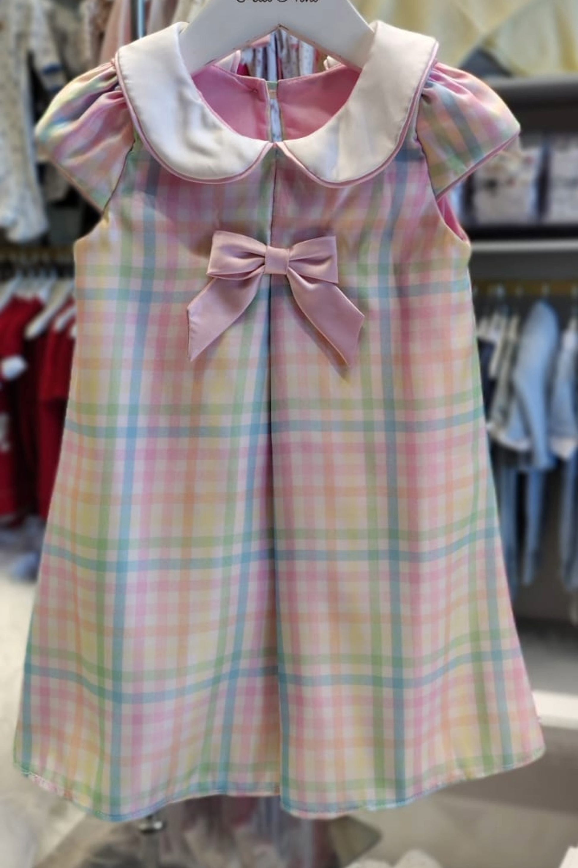 Vestido Infantil Trapézio Xadrez Candy Colors — foto 5