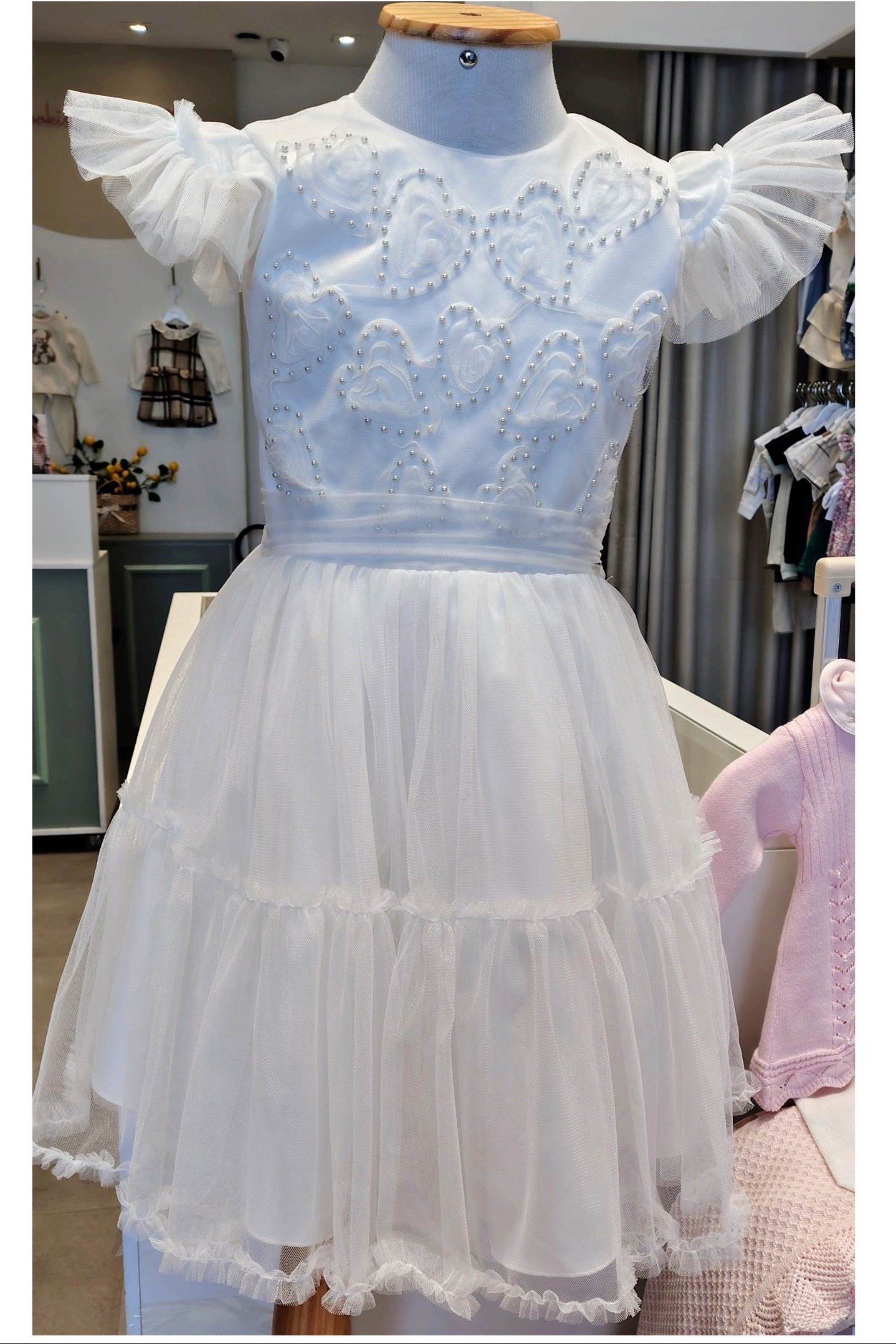 Vestido Infantil Tule Branco — foto 2