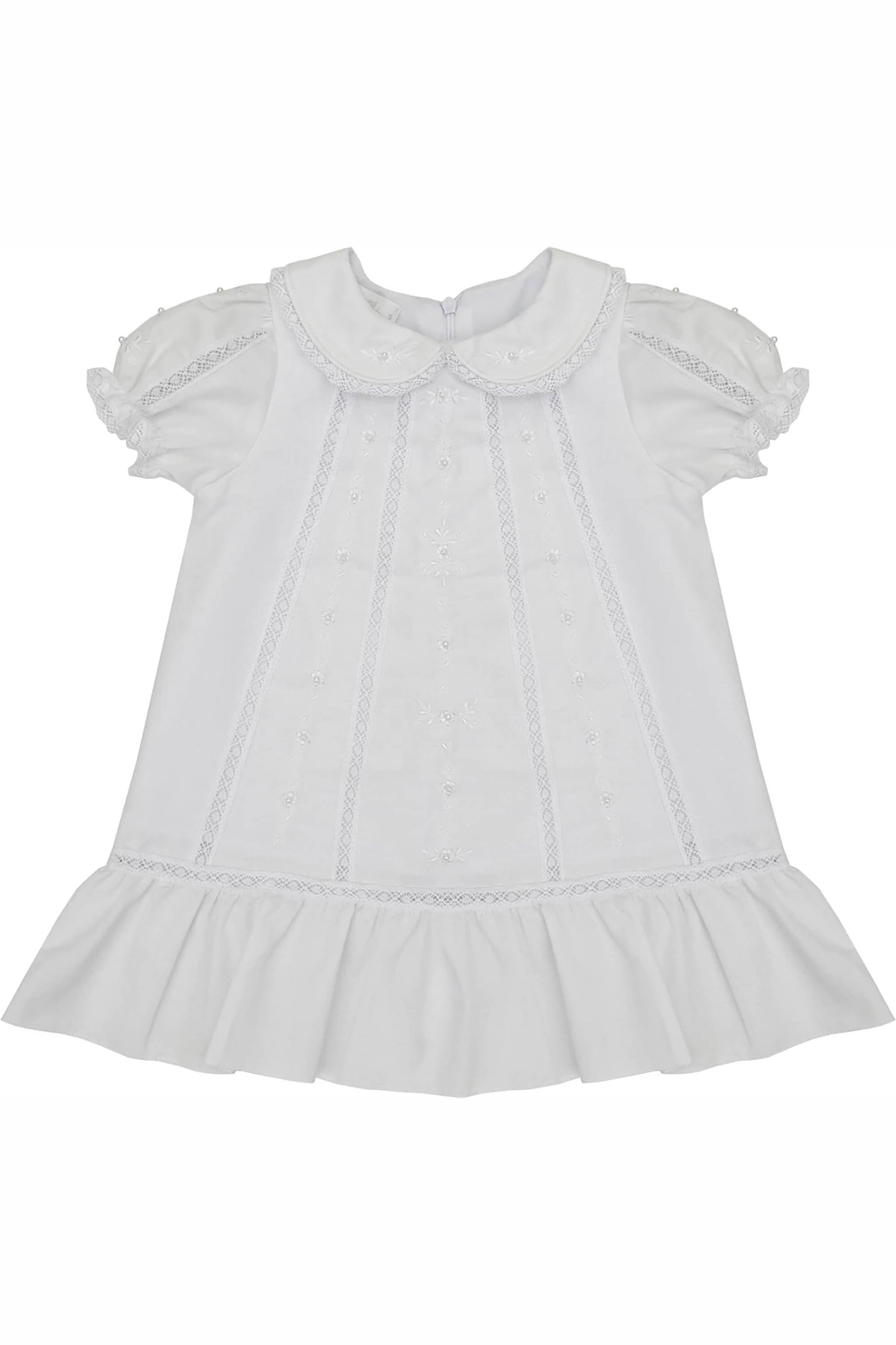 Vestido Linho Bata para Batizado 012654 foto 2
