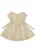 Vestido Linho Bege com Renda Crochê 012655 foto 2