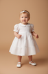 Vestido de Batizado Linho 3 Marias com Renda e Bordado Branco 0221132 foto 1