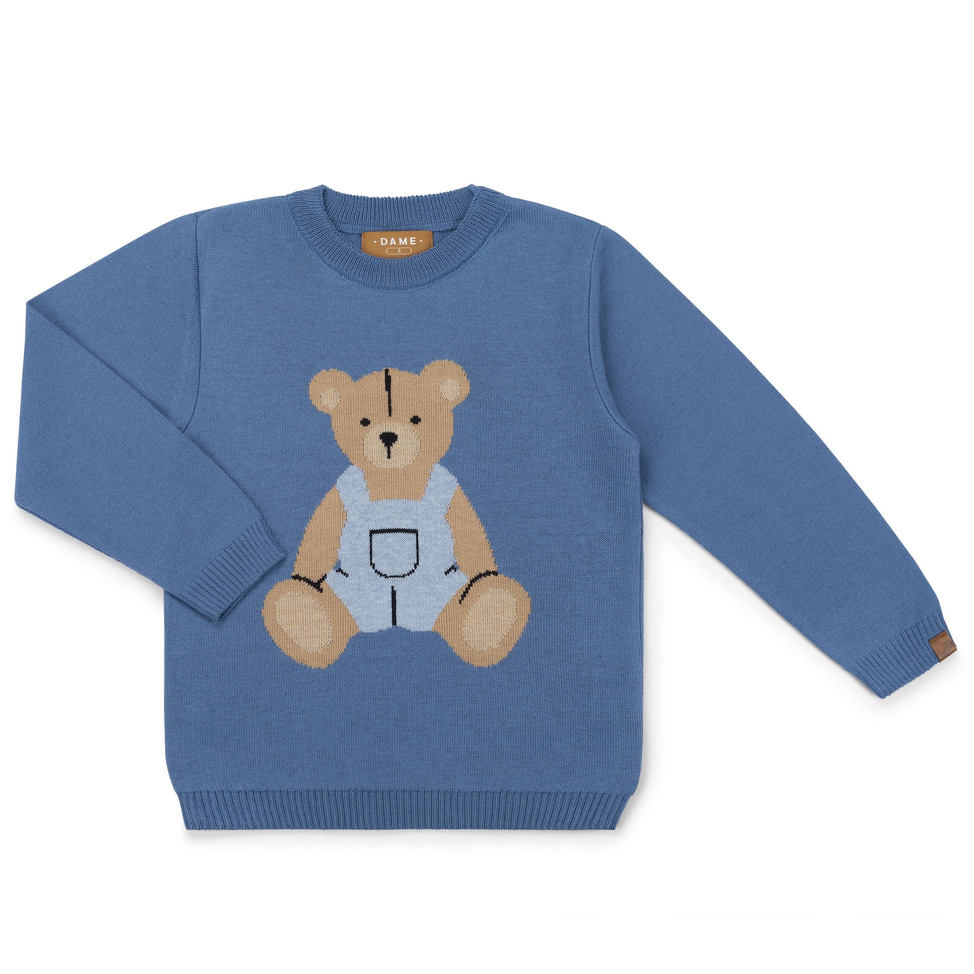Blusa Infantil Tricô com Estampa Jacquard Urso