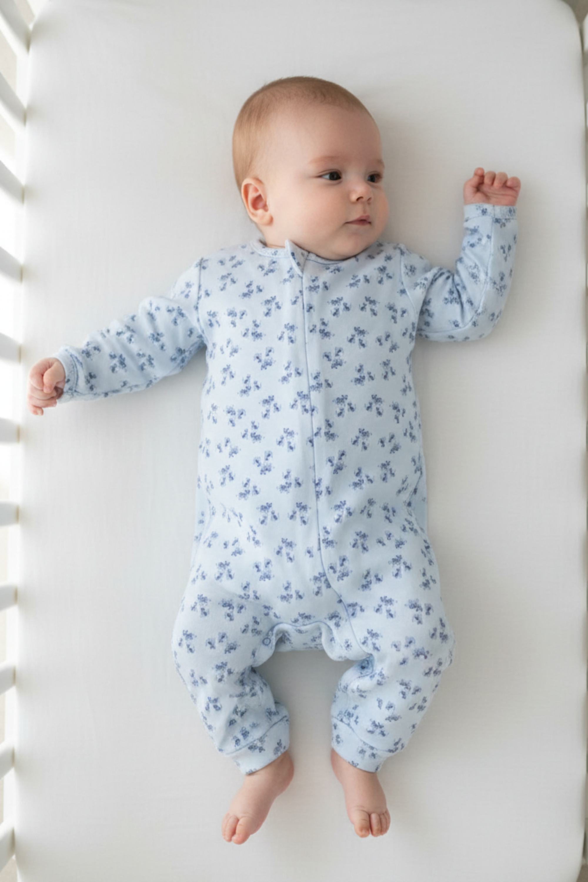 Macacão Bebê Longo com Zíper Estampa Onça Azul — foto 1