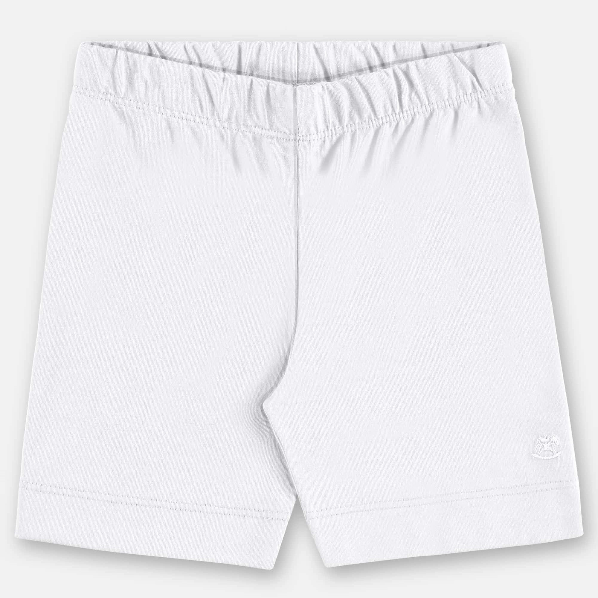 Bermuda Ciclista Cotton Branca Infantil Menina — foto 1